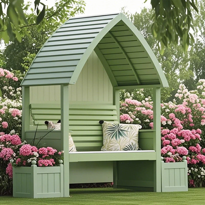 

structure locker preservative wood garden seat retro flower stand
