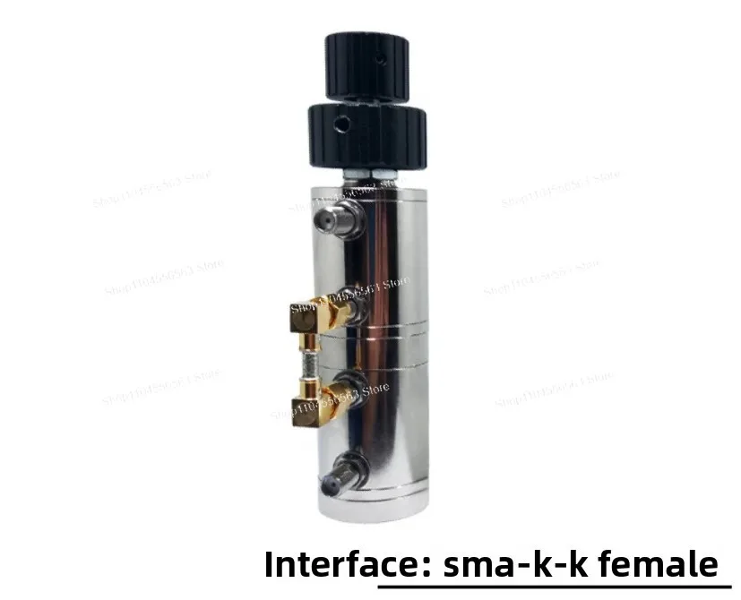 The drum knob features a tunable attenuator ranging from 0 to 100 dB, with a step size of 1 dB.