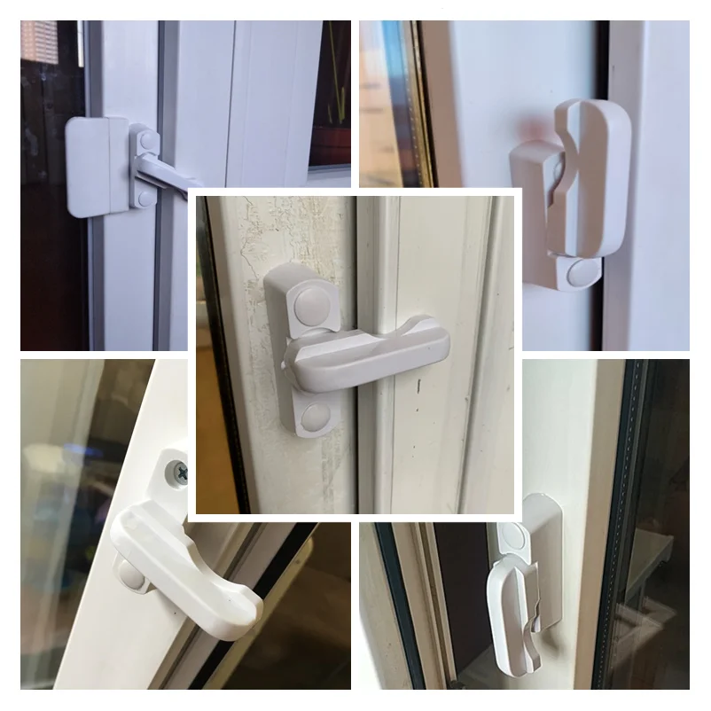 Child Safe Security Window Door Sash Lock Safety Lever Handle Sweep Latch Alloy T-lock Security Door Replacement Lock