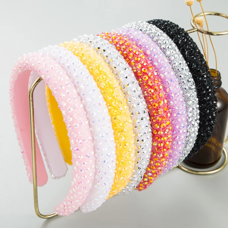 Korean Colored Rhinestone Full Drill Bit Hoop Band Trendy Internet Celebrity Super Sparkling Temperament Headband