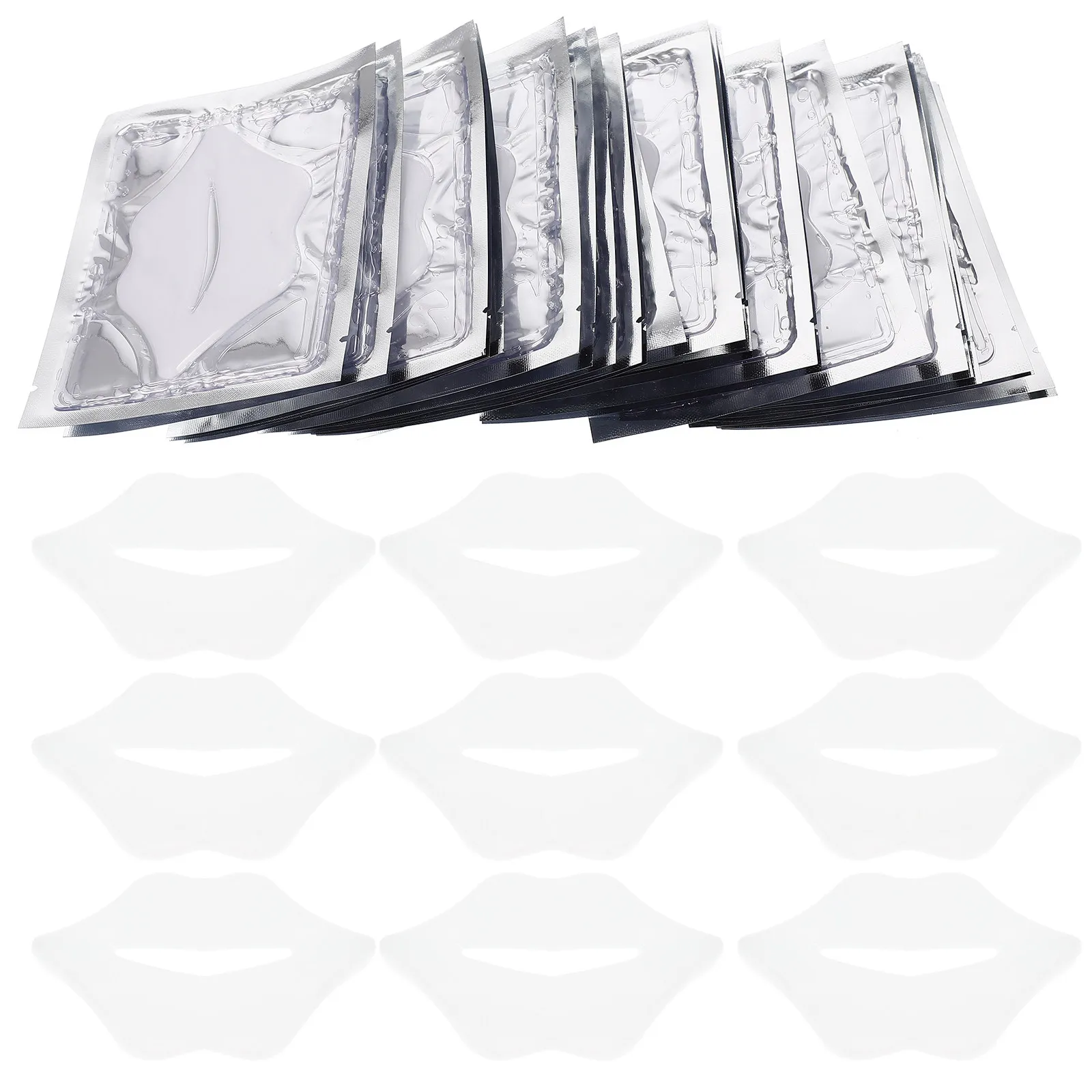 25Pcs Lip Mask Moisturizing Gel Pads for Dry Lips Hydrating Overnight Treatment Portable Lip Care Essential Women Beauty Gift