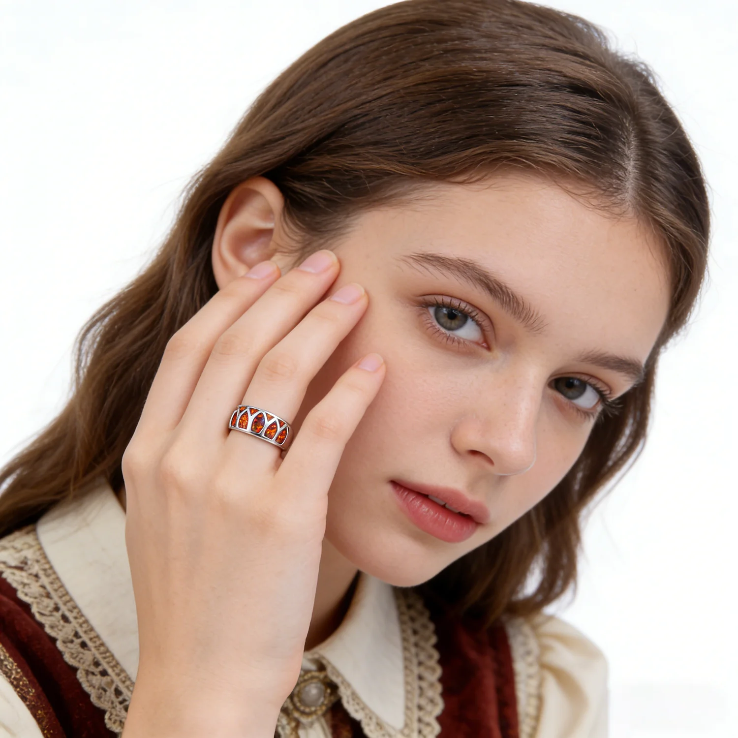 Unique Design Brilliant Color Fire Opal Ring For Women Cocktail Ring Party Accessories Fashion Jewelry Precious Gift for Unisex