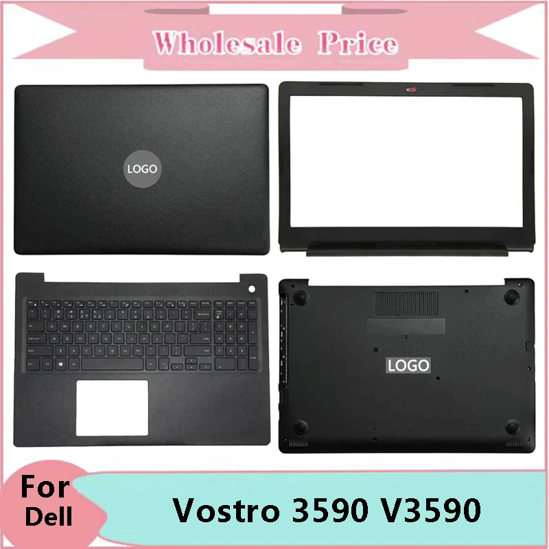 original lcd tampa traseira para laptop dell moldura frontal base inferior para laptop dell vostro 3590 v3590 novo 01