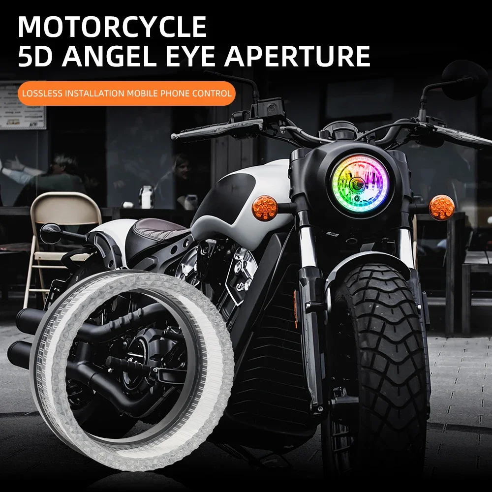 

Светодиодные декоративные фары для мотоциклов и автомобилей: цветные кольца-ангельские глазки, круглые и квадратные