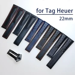 Genuine Leather Strap 22mm for Tag Heuer Carrera Replacement Top Layer Leather Watch Band Soft Diving Women Men Belt Bracelet