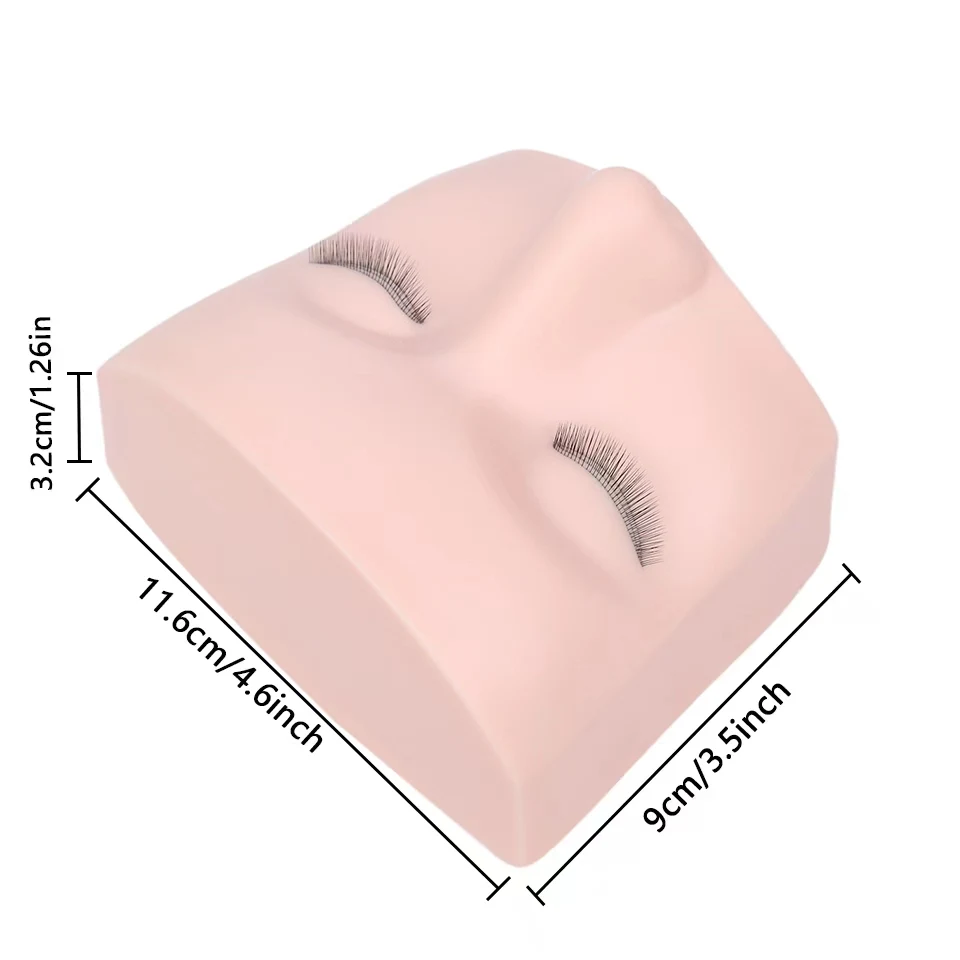 3-Schichtige Wiederverwendbare Wimpern-Übungsaugen, Wimpernverlängerungs-Modell, Puppenkopf für Make-up-Training, Simulierte Silikon-Augen für Kosmetik-Übungen – Detail 22