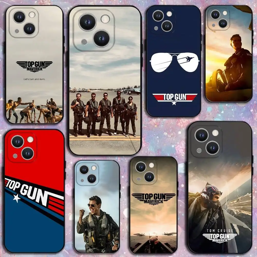 

Movie Top G-Gun Maverick Phone Case For iPhone 16,15,14,13,12,11 Plus,Pro Max,XS,X,XR,SE,Mini,8,7,Soft Silicone Black Cover