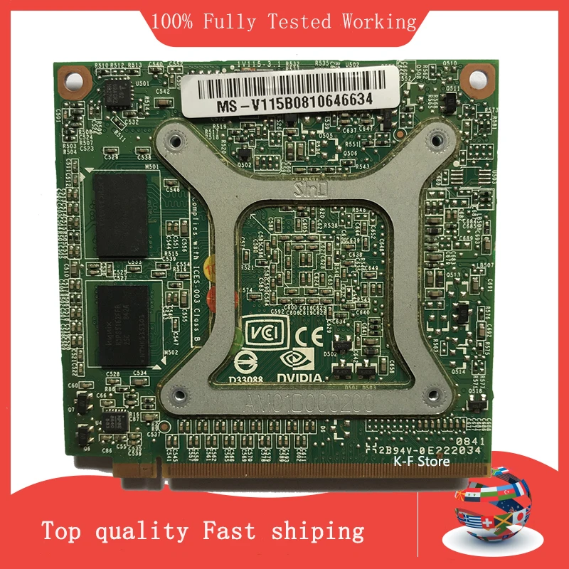 GeForce 9300M GS 9300MGS MXM II DDR2 256MB G98-630-U2 Graphics Video Card For Acer Aspire 4730 4930 5930 6930 4630 7730