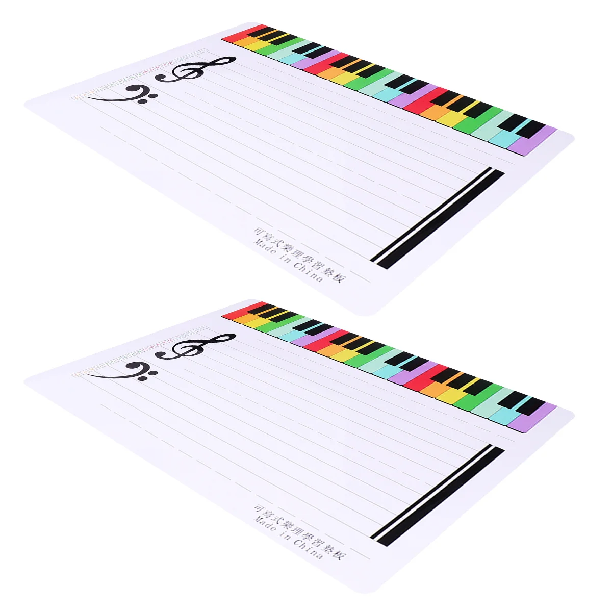 2Pcs Staff Whiteboard Lightweight Erasable Double-Sided Home School Writing Board Magnetic Writing Board