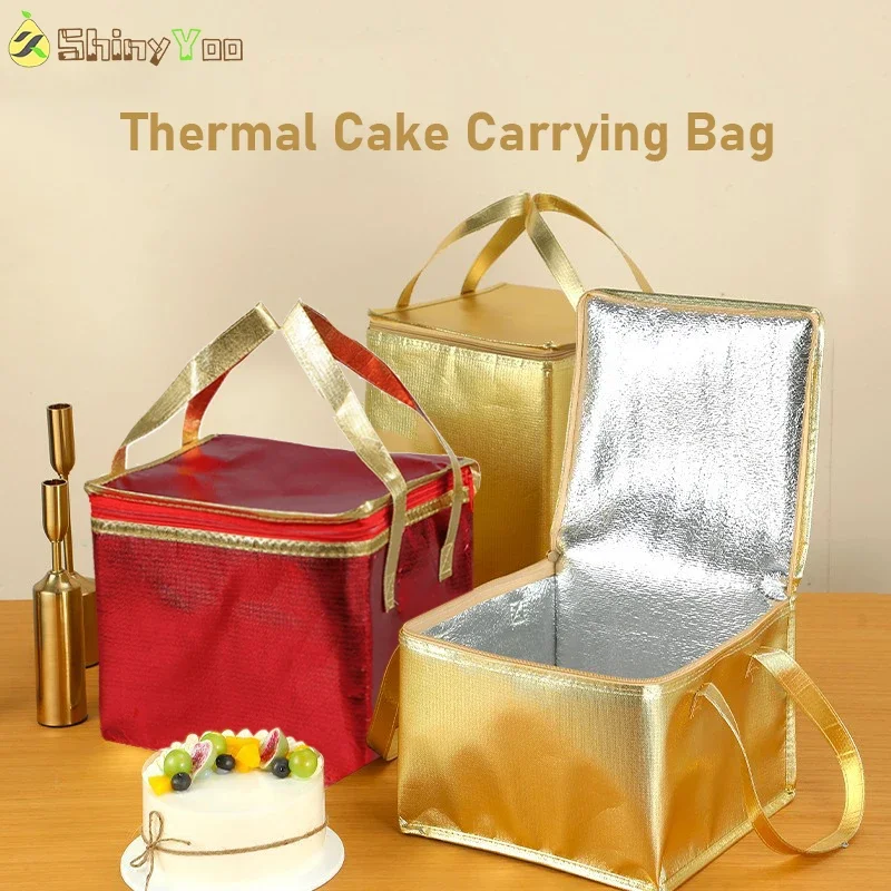 

Pizza Food Delivery Bag Thermal Cake Carrying Bag for Hot and Cold Meal Reusable Insulated Thermal Storage Holder Camping Warmer