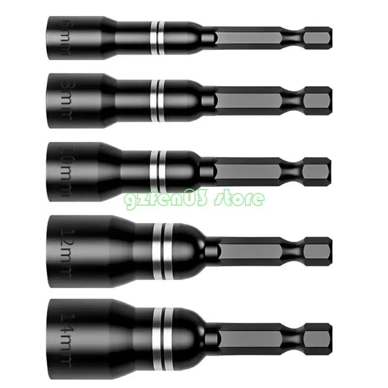 

W0YC Driver Hexagonal Power Nut Driver Drill Bit Tool Socket Wrench Set