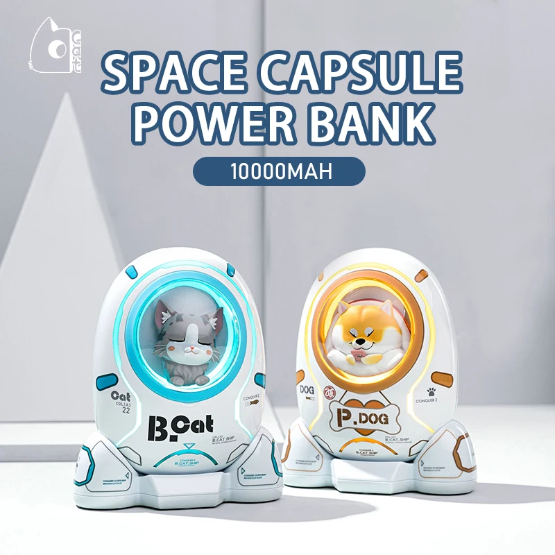 

Power Bank 10000mah Butter Cat Space Capsule PD Fast Charge Power Bank Battery Pack for iPhone 14/13/12 Pro Max Huawei Xiaomi