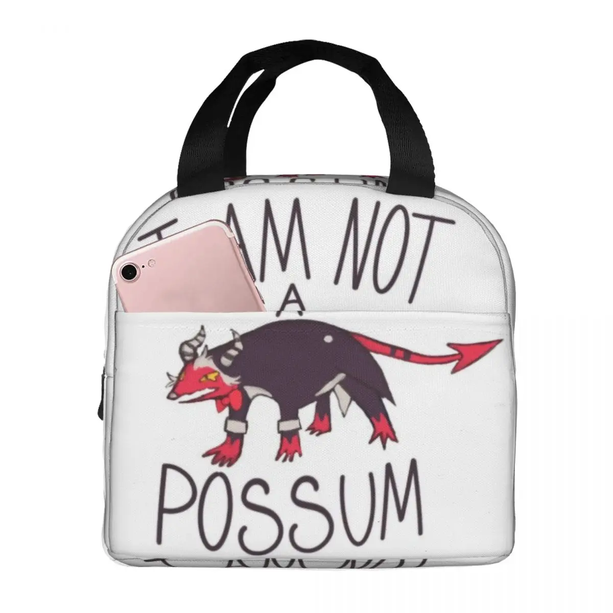 I'm Not A Boss Cartoon POSSUM Helluva Boss Insulated Lunch Tote Bag for Women Resuable Cooler Thermal Bento Box Outdoor Camping