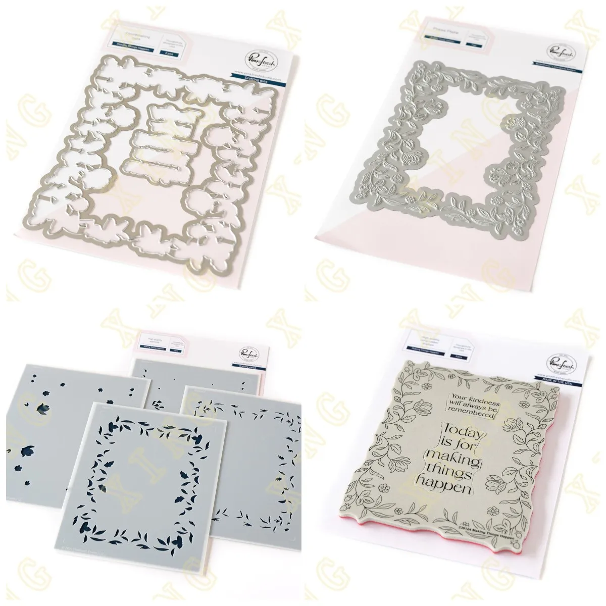 

New Making Things Happen Metal Cutting Dies Clear Stamps Stencil Hot Foil Scrapbook Diary Decoratio Embossing Template DIY Card