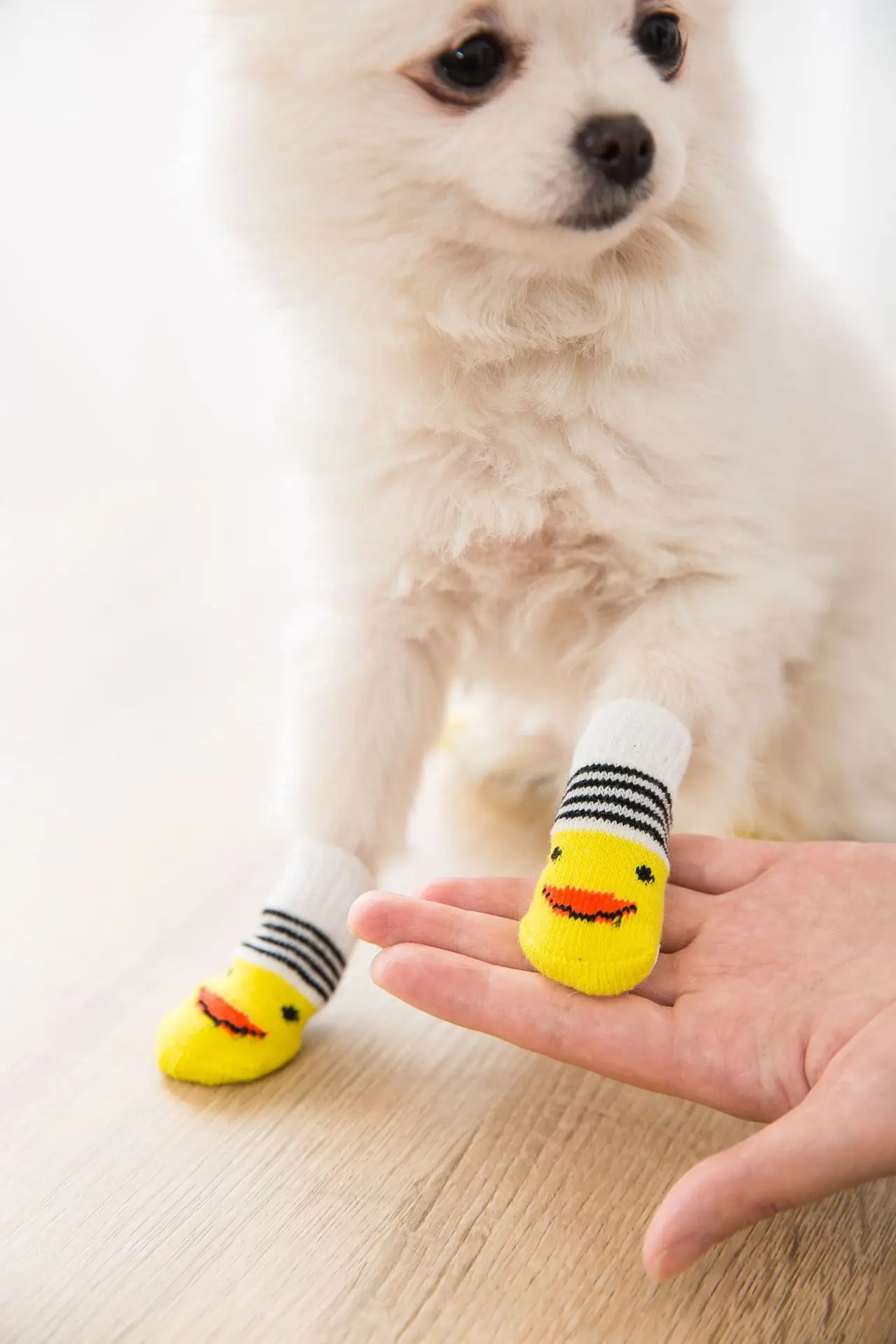 4pcs/set Dog Socks Cute Pattern Foot Covers Warm Anti Slip Shoes Puppy Paw Protector Christmas Gift for Puppy Cat Dogs view 6