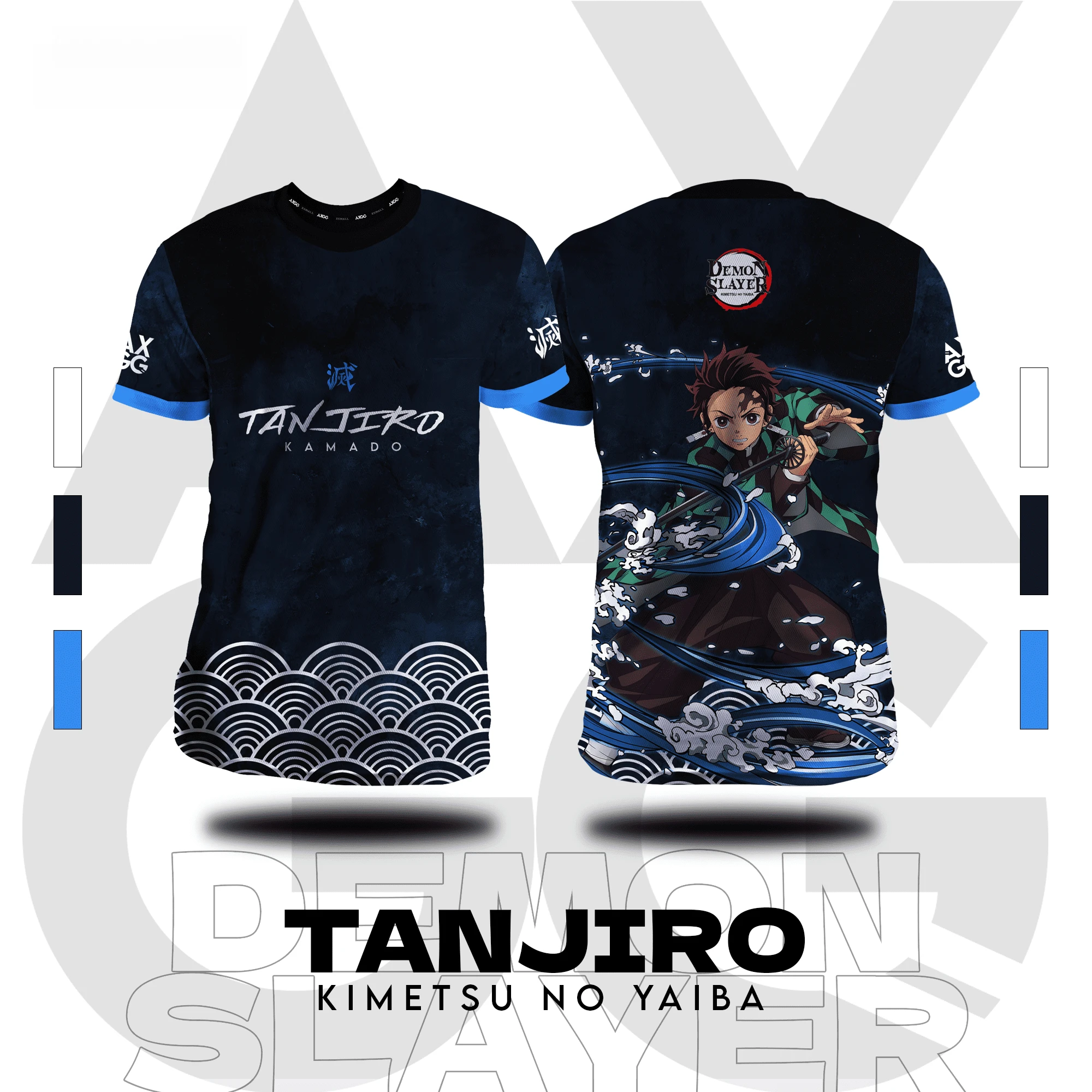 

Футболки Demon Slayer Tanjiro Kamado в стиле аниме для мужчин и женщин, новинка 2026 года, летняя модная повседневная футболка с круглым вырезом, футболка с короткими рукавами для мужчин и детей Y2k