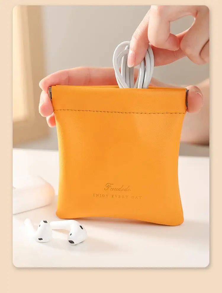 Bolso pequeño de almacenamiento de cosméticos para mujer, cartera portátil, Mini bolsa de almacenamiento de artículos pequeños diarios, a la moda y minimalista, nuevo