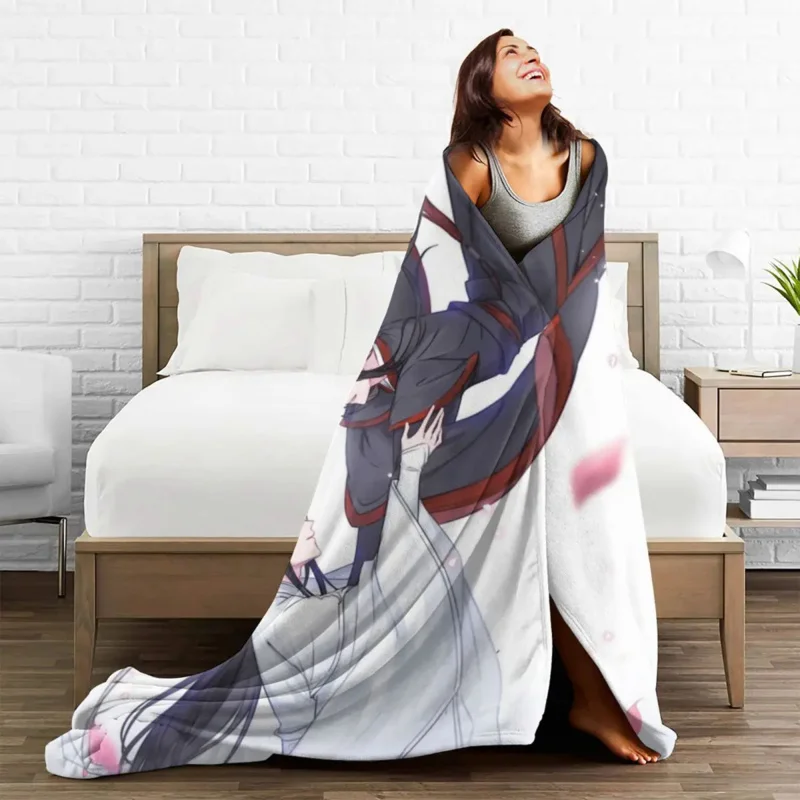 Popular TV The Untamed Blanket Fleece Winter Mo Dao Zu Shi Multi-function Lightweight Throw Blanket for Home Bedroom Bedspreads