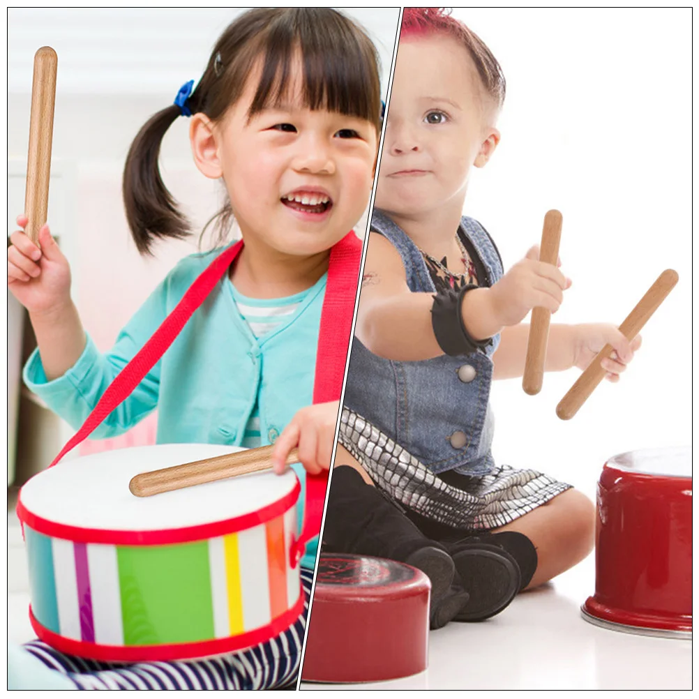 6 uds instrumento de percusión palo instrumentos de ritmo palos de música para niños juguetes musicales aula clásica para