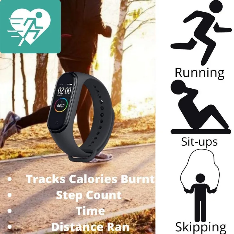 M4สมาร์ทสายรัดข้อมือหน้าจอ LED กีฬา pedometer บลูทูธกันน้ำพร้อมเครื่องวัดชีพจรสมาร์ทวอท์ชสำหรับผู้หญิง