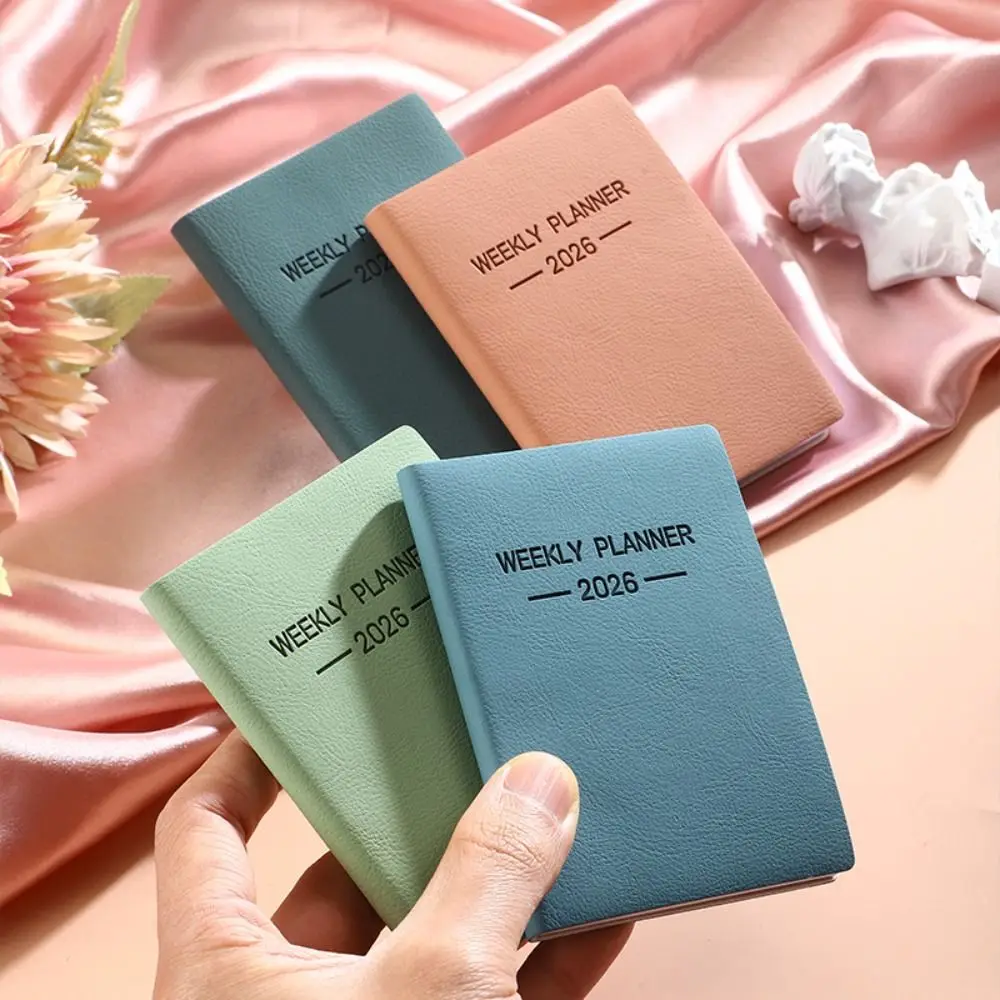 휴대용 A7 2026 의제 도서 Morandi Color with Calendar 일일 주간 플래너 할 일 목록 영어 메모장 학생