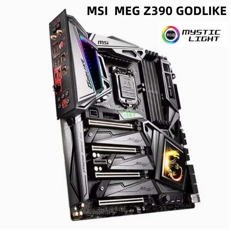 

Материнская плата MSI Мег Z390 GODLIKE для настольного ПК LGA1151 DDR4 RGB 128G SATR3 * 6 M.2*3 U.2, материнская плата с поддержкой процессора Intel i9/8 gen