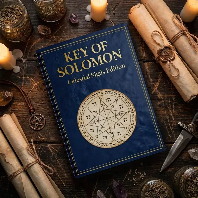Clé de Salomon, sceau de Salomon, manuel complet, livres, amulette magique, occultisme, sorcellerie, livre spirituel pour la méditation