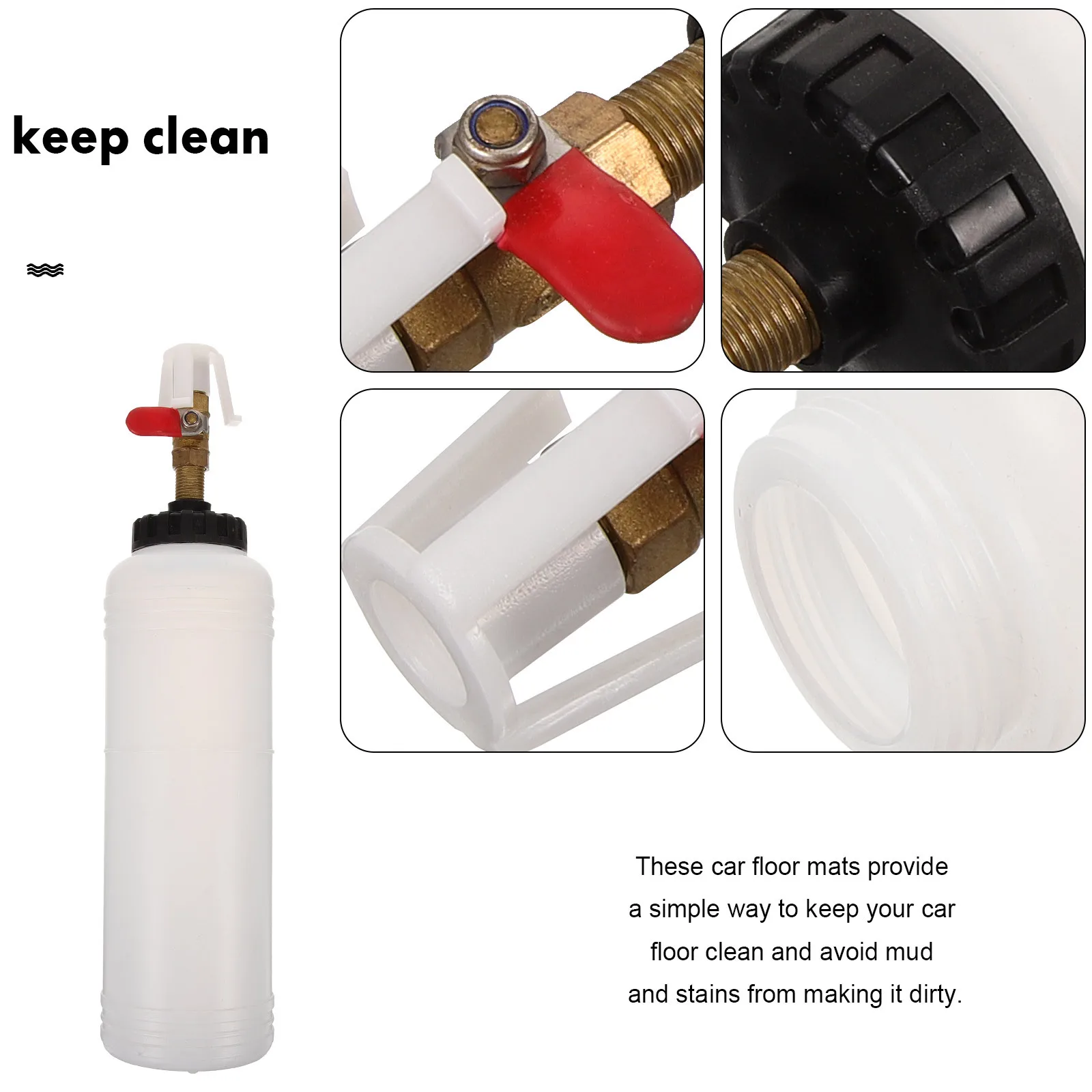 

Brake Fluid Refill Bottle For Motorcycle Brake Bleeder Kit Pressure Bleeder Vacuum Pneumatic Tool Oil Changer Engine Parts