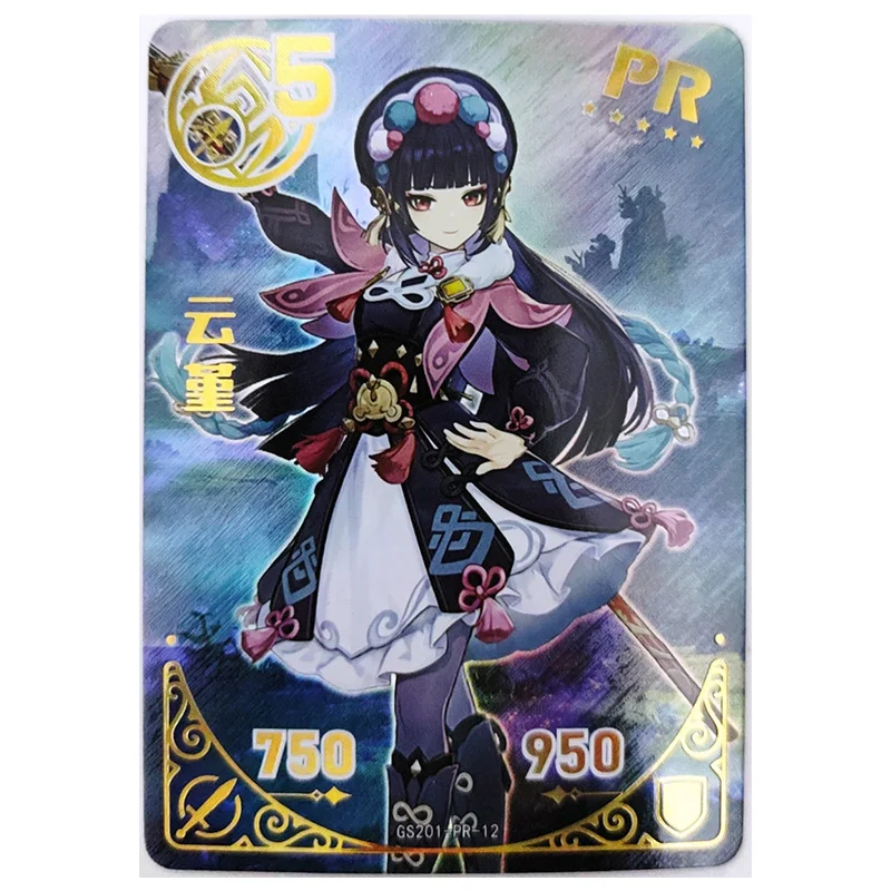 Anime Goddess Story Rare PR Refraction Game Card Aether Lumine Albedo Aloy Diona Toys for boys Collectible Card Birthday Present