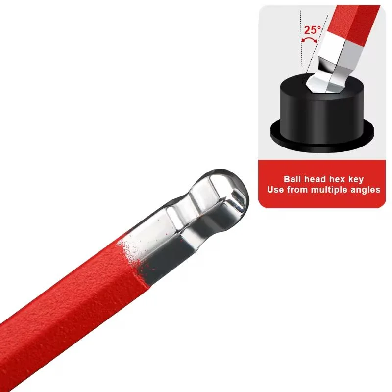 MTB Road Bike Repair Tool Kit Service Wrench Colorful Hexagon Spanner Flat Ball Opening 1.5/2/2.5/3/4/5/6mm Bicycle Hex Key Set