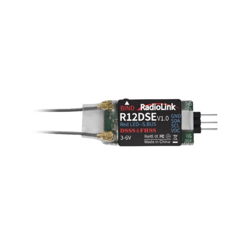 

R12DSE Mini Receiver 12 Channel Support SBUS Signal Multi-Axis Fixed Wing Vehicle AT9S PRO