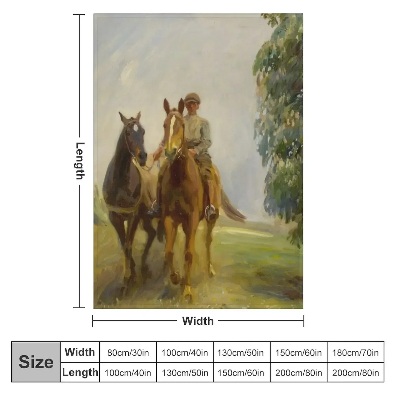 Shrimp Leading Two Hunters - Sir Alfred James Munnings - 1912 Throw Blanket Softest Decorative Sofas Blankets