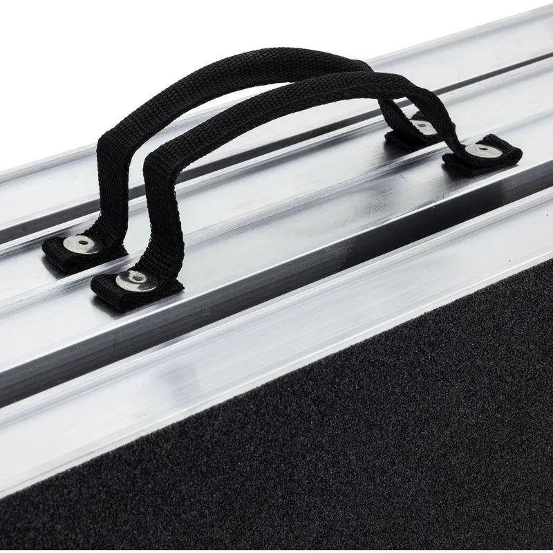 منحدر كرسي متحرك متعدد الطي من الألومنيوم مقاس 12 بوصة مع سطح معطف الحصباء -600 رطل. قدرة الوزن