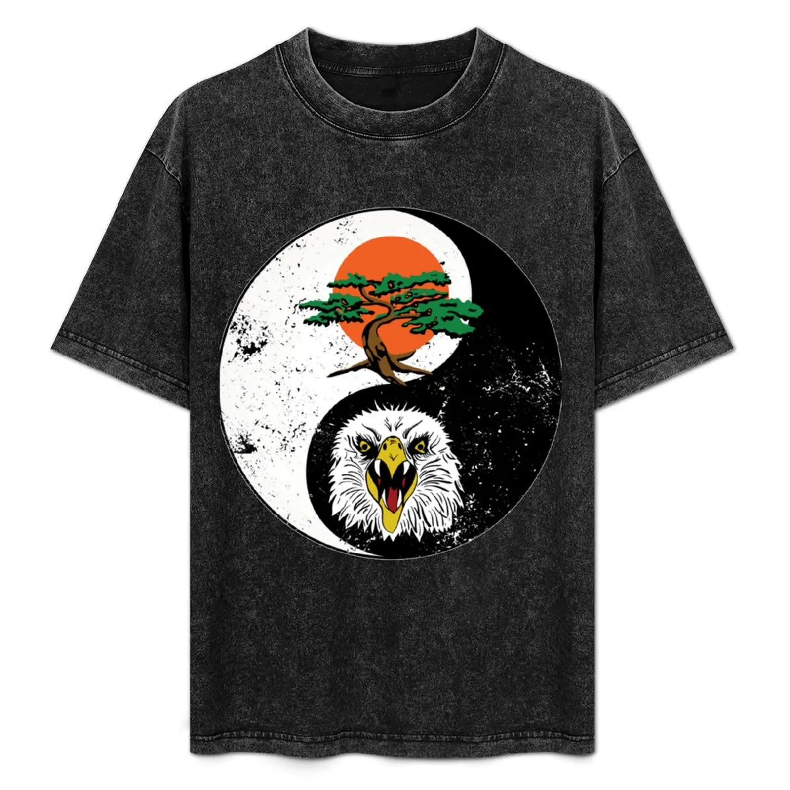 Miyagi do karate tree logo and Eagle fang karate T-Shirt graphics customs t shirts for men