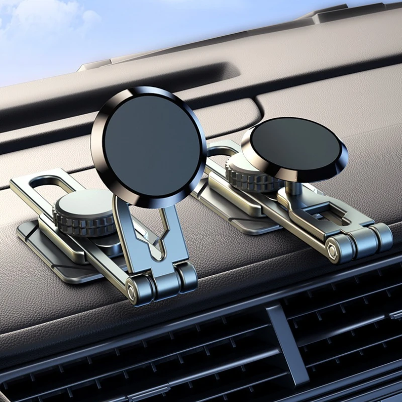 720° Rotation Magnetic Car Phone Holder Stand Extendable Magnet Cellphone Bracket For iPhone 17 16 15 Pro Max 14 13 12 Samsung
