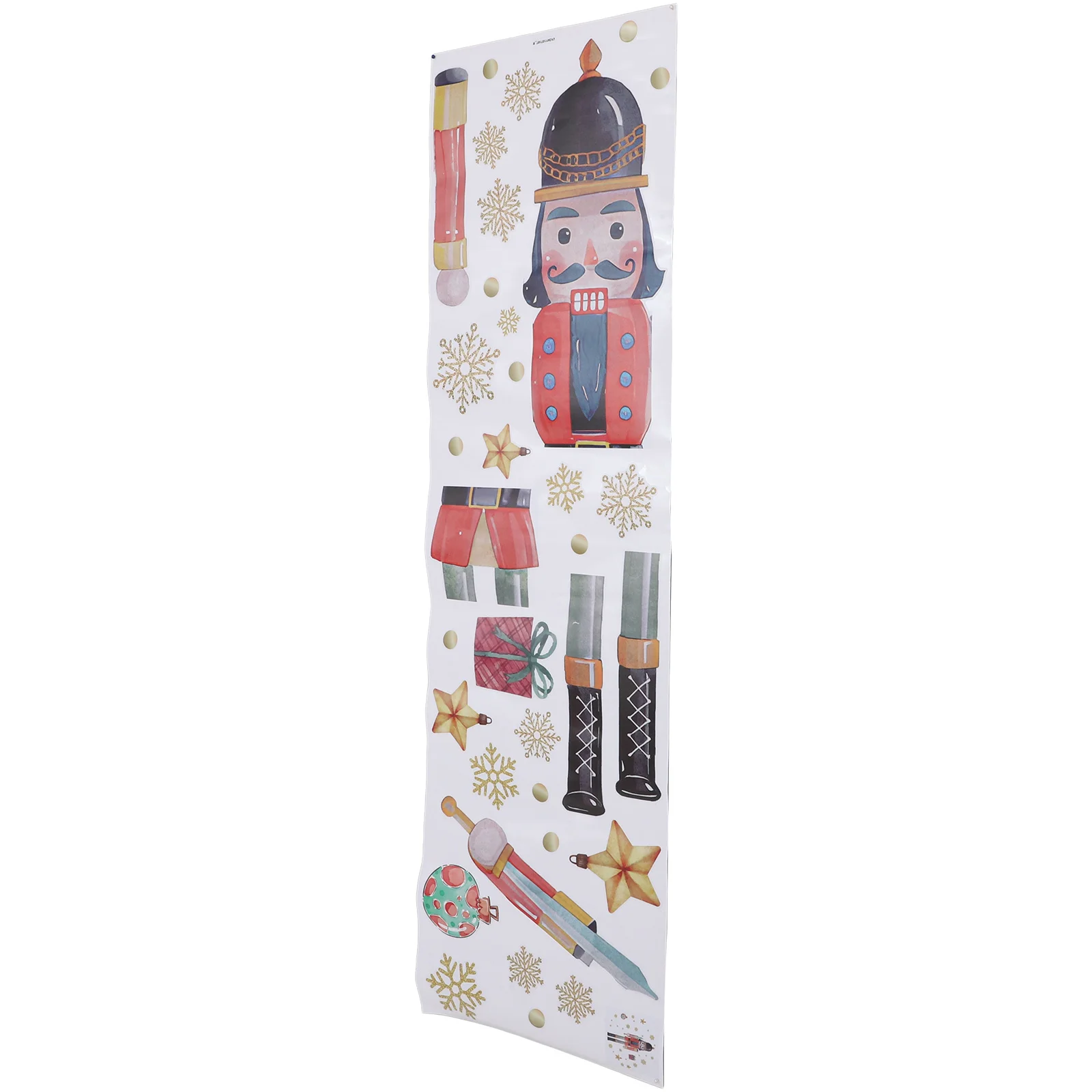 

1Set Christmas Nutcracker Stickers Holiday Window Decals PVC Xmas Door Decorations Snowflake Winter Wall Stickers