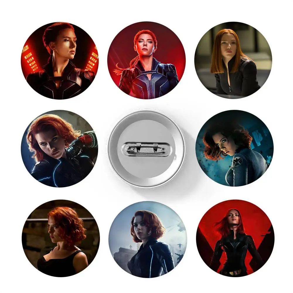 B-Black Cool W-Widow Round badges can be used to decorate clothes and backpack pins