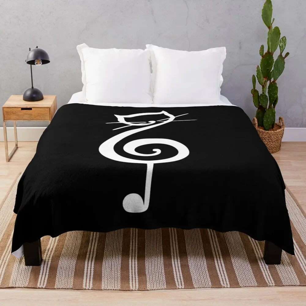 Cat clef Throw Blanket Flannels Bed covers Blankets