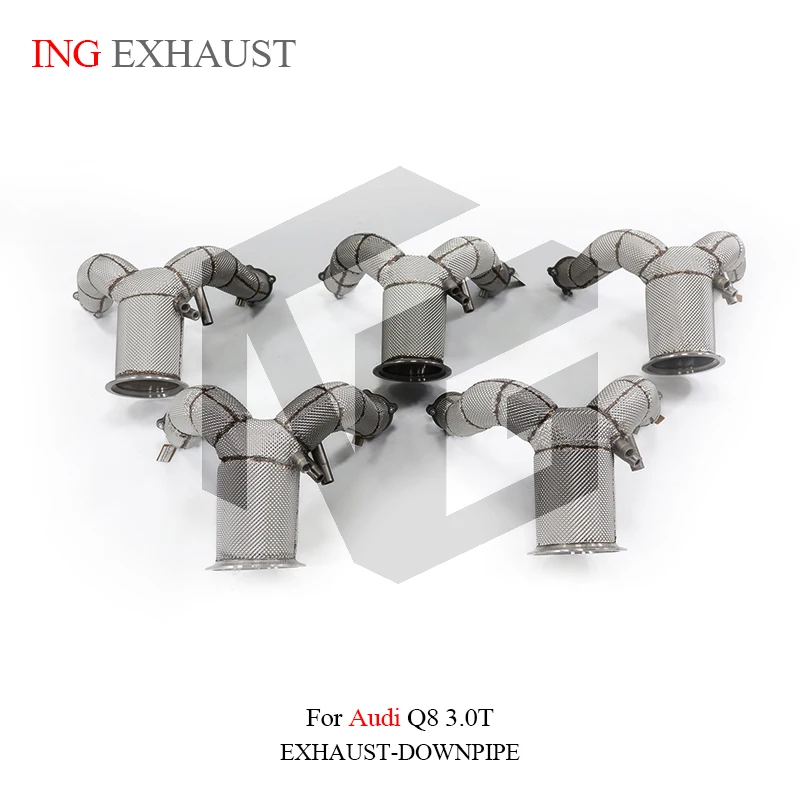 

ING Batch Sale Downpipe for Audi Q7 Q8 3.0T IV opf Stainless Steel Catalytics Header Shield Product Car Performance Accessories