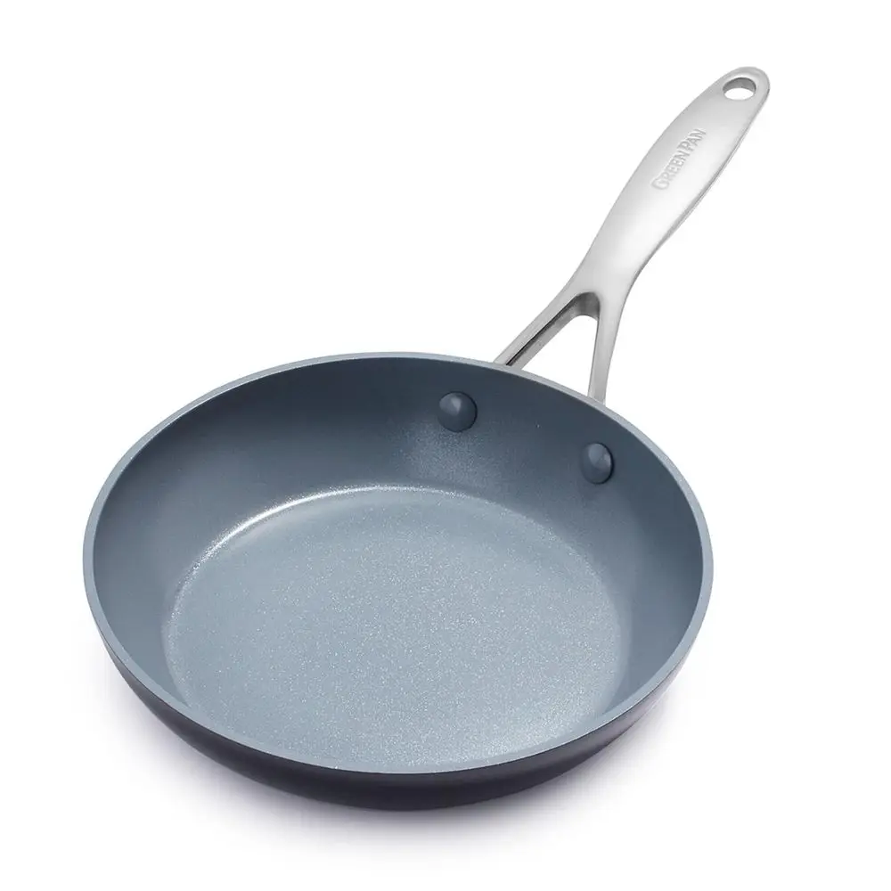 Sartén Antiadherente de Cerámica Saludable con Anodizado Duro Valencia Pro, Utensilios de Cocina Libres de PFAS, Mango de Acero Inoxidable, Inducción