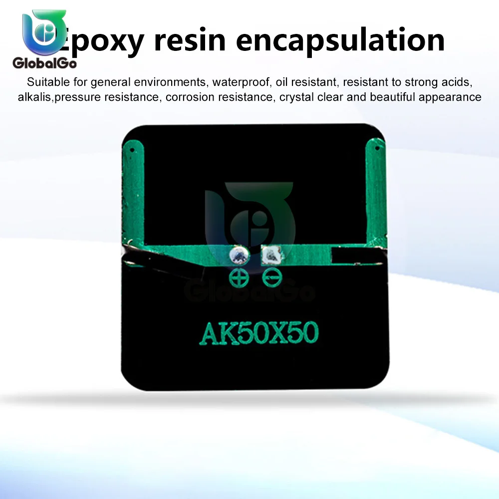 10PCS 2V 160mA 50*50MM 태양 전지 패널 배터리 휴대 전화 충전기 용 단결정 실리콘 모듈 캠핑 잔디 램프 용