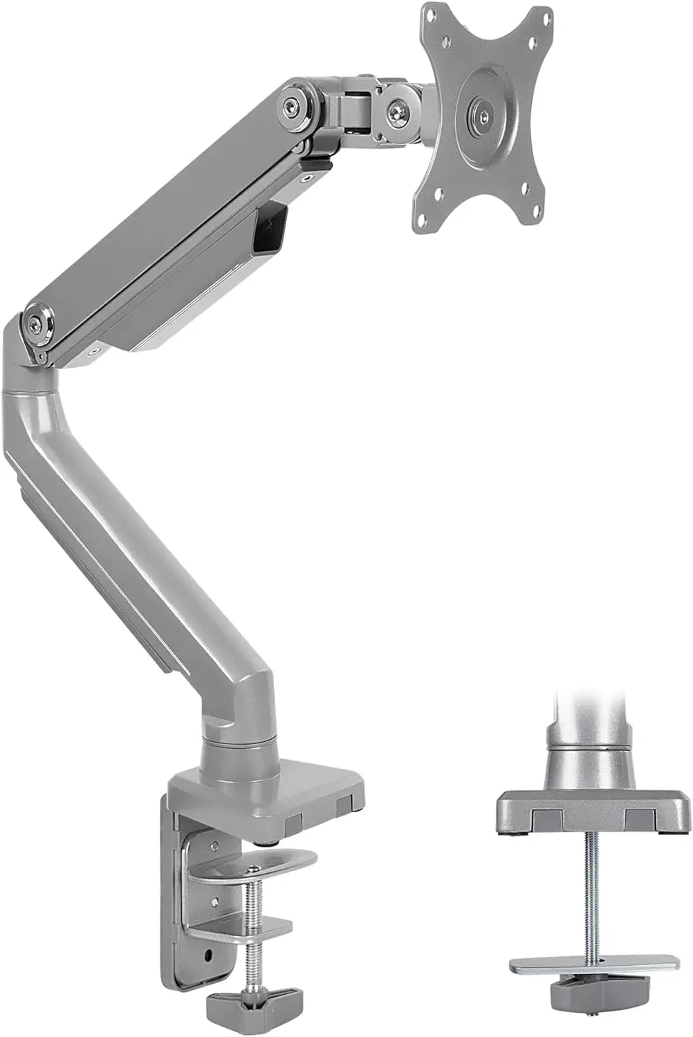 

Single Monitor Arm Desk Mount, Mechanical Spring Height Adjustable for 13-32" Screens up to 17.6 lbs, VESA 75x100