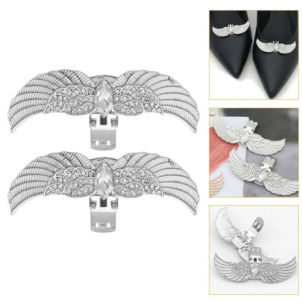 

2 Pcs Shoe Clips Buckles Crystal Decorative Heels Embellishments for Bridal Wedding Party Women Shoes Accessories