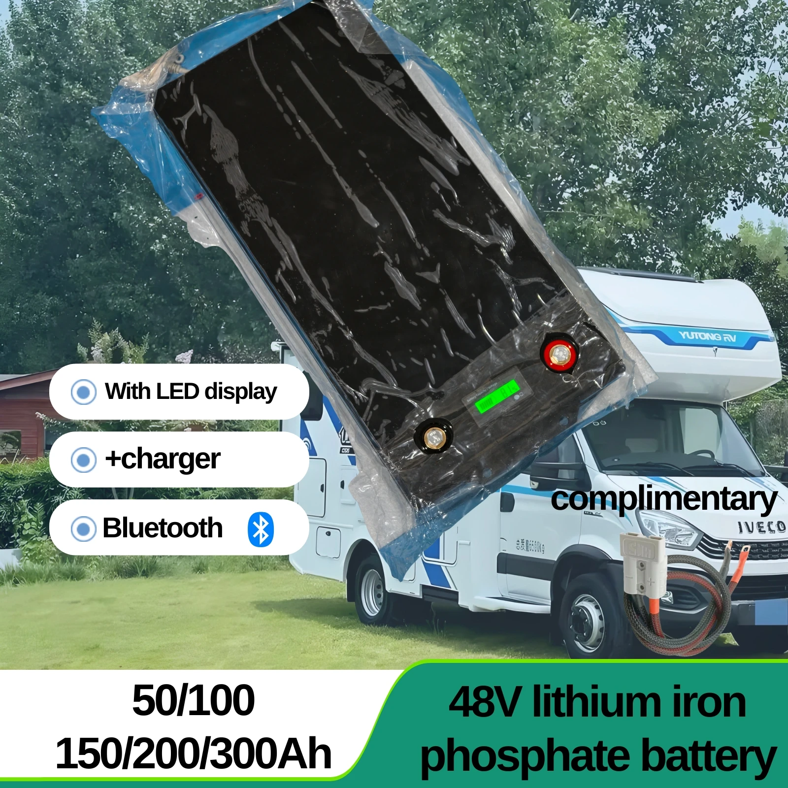 

EVE 48V Lithium Battery Pack 50Ah/100Ah/150Ah/200Ah/300Ah with Bluetooth Parallel for 3000W 5000W 6000W Solar System Inverter