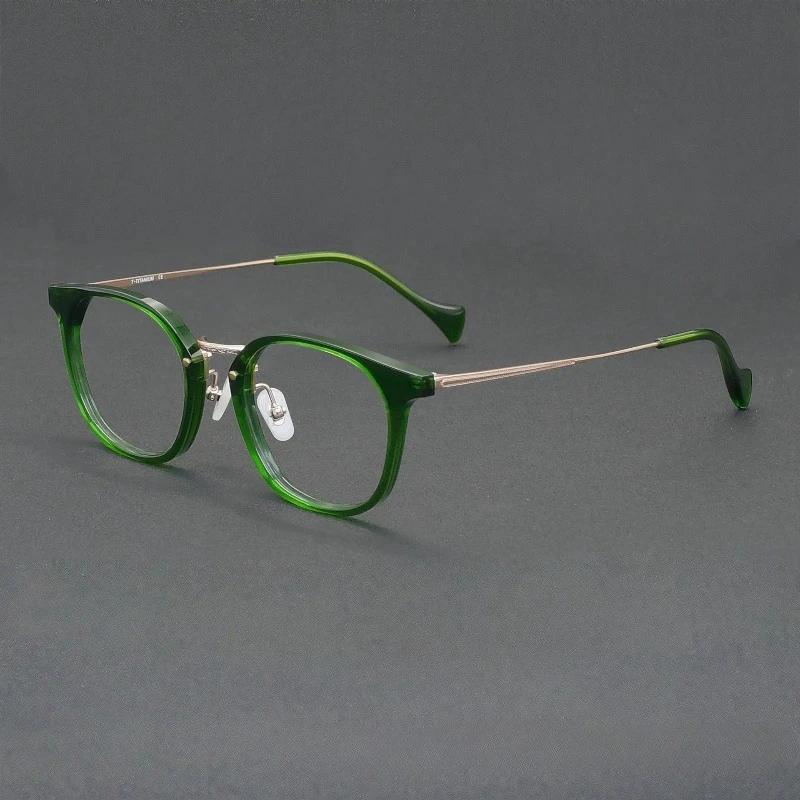 

Japanese Handmade Titanium Vintage Glasses Frame Women's OTW6019 Retro Acetate Men Prescription Myopia for Round Reading Eyewear