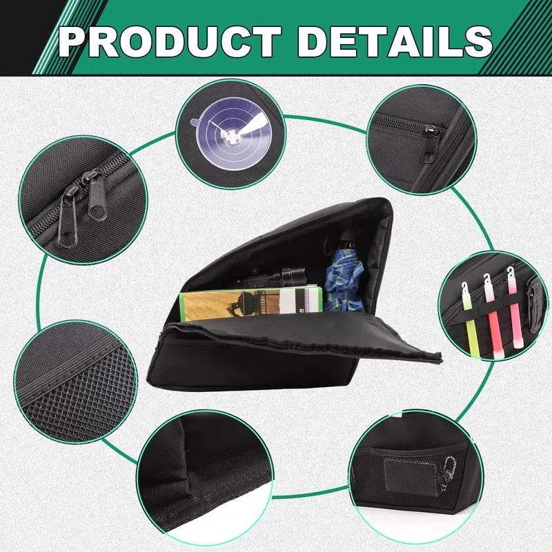 

Oxford Fabric Suction Cup Trunk Side Storage Bag for Volvo XC60 2015-2026 Rear Window Organizer Pocket Waterproof Accessories