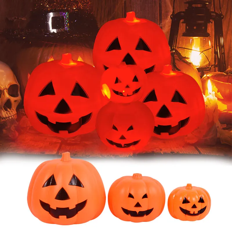 

Halloween Luminous Pumpkin Light Creative Orange LED Light Glowing Decoration Pumpkin For Ghost Festival Party Home Garden Decor