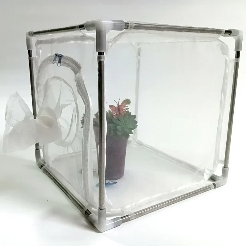 Jaula Transparente para Insectos de Exterior, Jaula para Plantas, Jaulas para Colección de Insectos de Granja, Suministros para Cría de Hormigas y Gusanos en el Hogar y Jardín