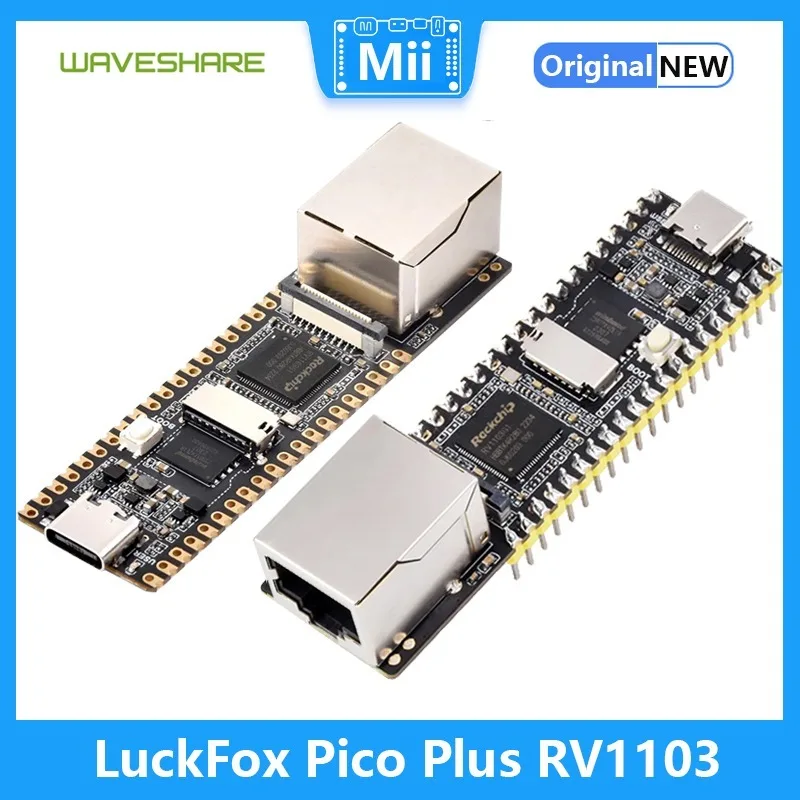 LuckFox Pico Plus RV1103 Linux Micro Dev Board, Integrates ARM Cortex-A7/RISC-V MCU/NPU/ISP Processors, Pinheader Option