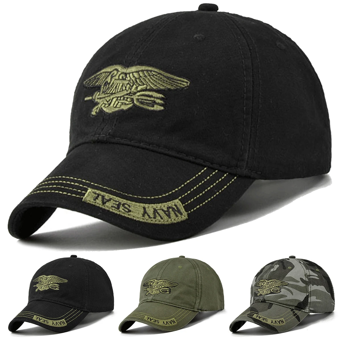Unisex Navy SEAL Stickerei Baseball Caps Frühling Herbst Outdoor Einstellbare Casual Hüte Sonnenschutz Hut Sport Kappe – Detail 1
